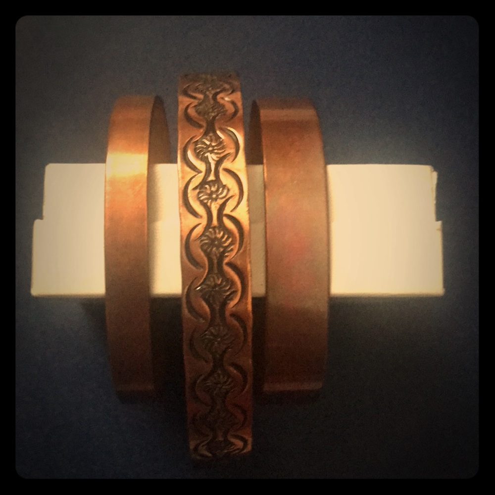 Vintage copper bracelets